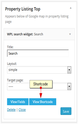 Widget Shortcode
